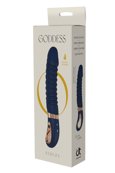 DreamToys Goddess Collection Nereos Liquid Silione Ribbed Vibrator With Heat
