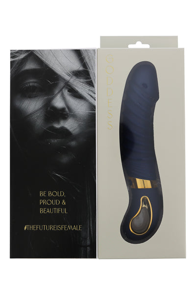 DreamToys Goddess Collection Nereos Liquid Silione Ribbed Vibrator With Heat