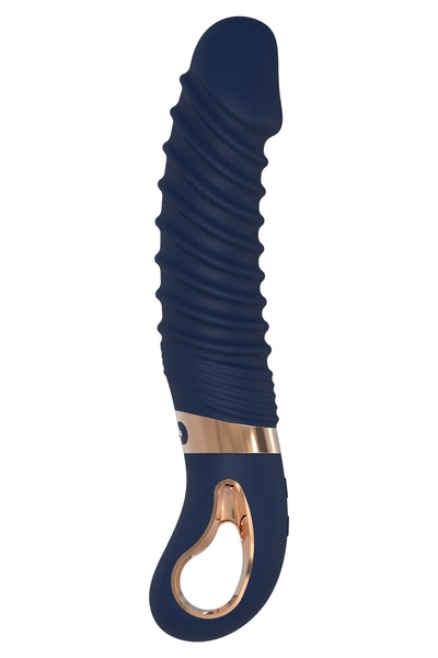 DreamToys Goddess Collection Nereos Liquid Silione Ribbed Vibrator With Heat