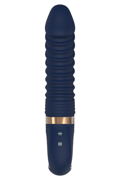 DreamToys Goddess Collection Nereos Liquid Silione Ribbed Vibrator With Heat