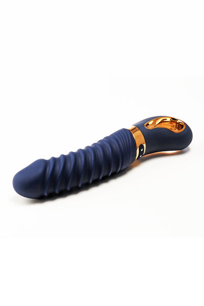 DreamToys Goddess Collection Nereos Liquid Silione Ribbed Vibrator With Heat
