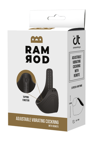 Ramrod Adjustable Vibrating Cockring with Remote