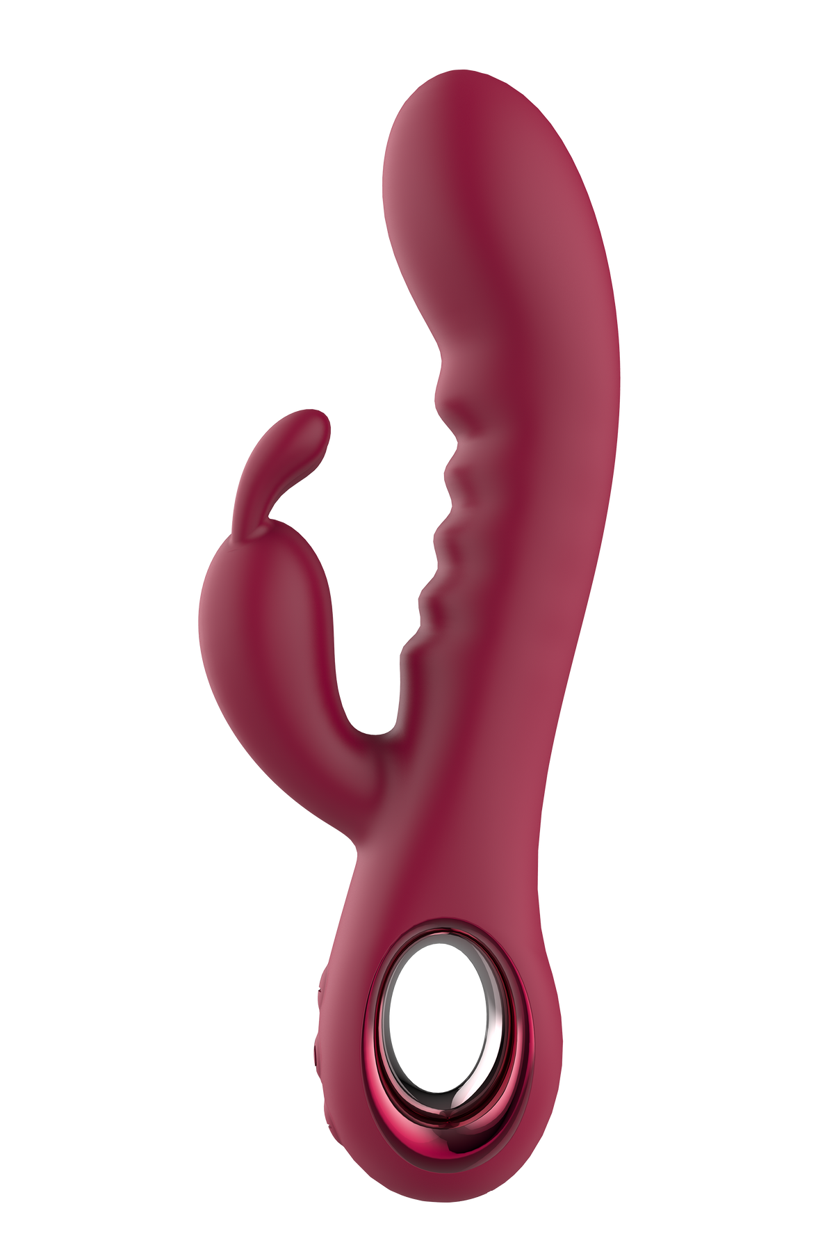 Glam Burgundy Rabbit Vibrator With Handle
