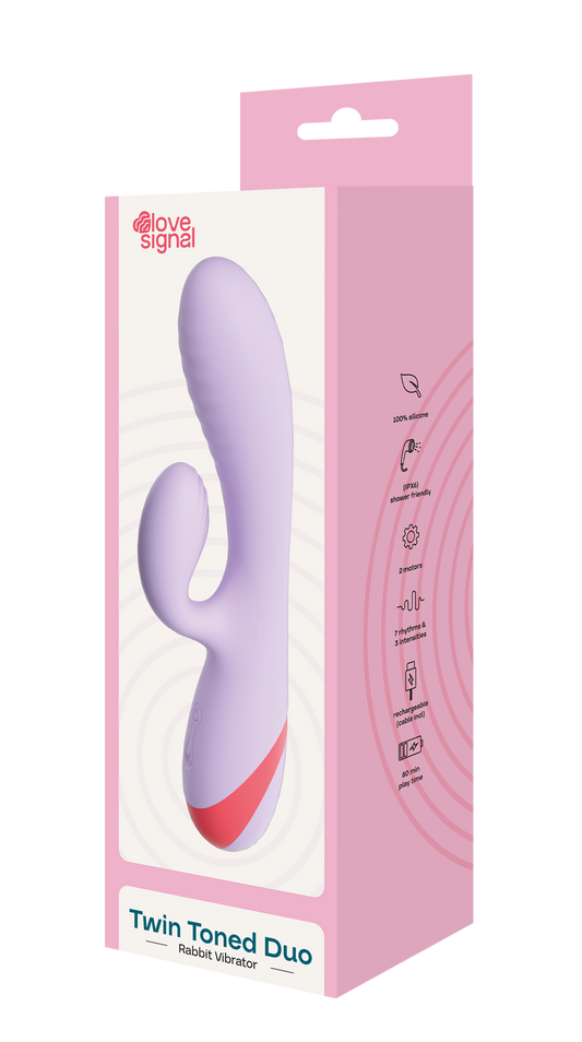 Dreamtoys Love Signal Twin Toned Duo Rabbit Vibrator