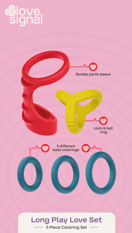 Dreamtoys Love Signal Long Play Love Cock Ring Set