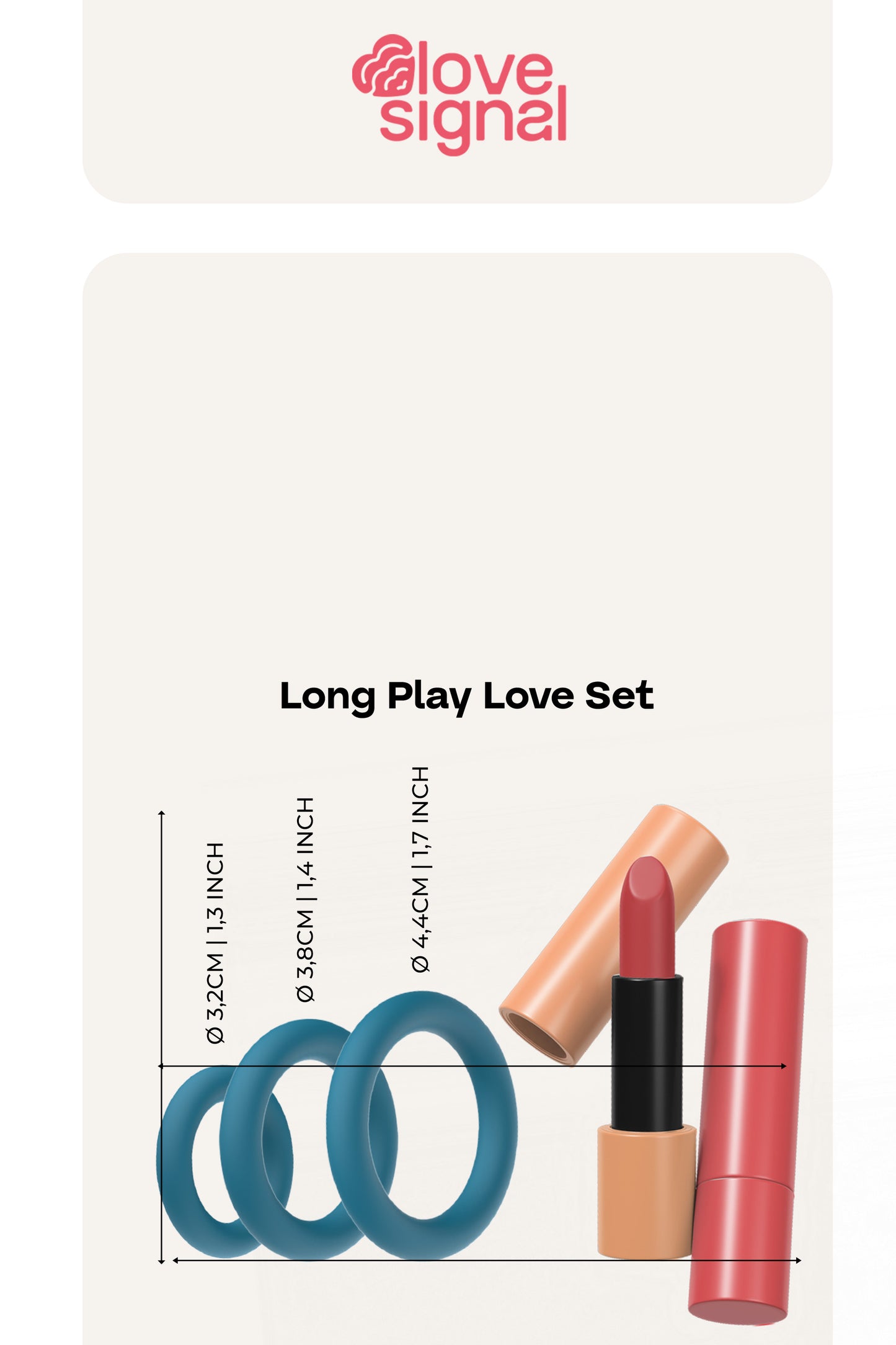 Dreamtoys Love Signal Long Play Love Cock Ring Set