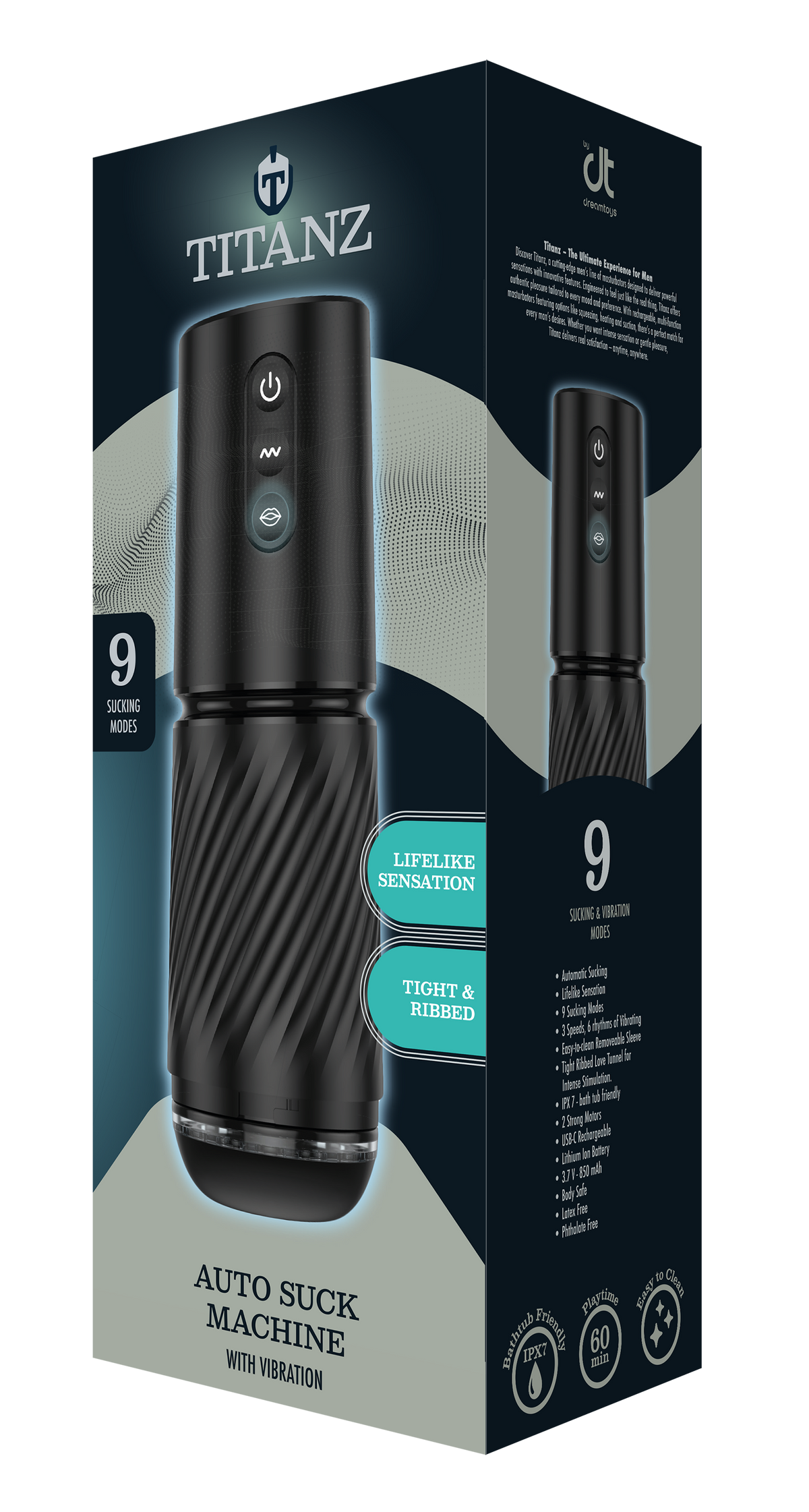 TITANZ Rechargeable Auto Suck Machine