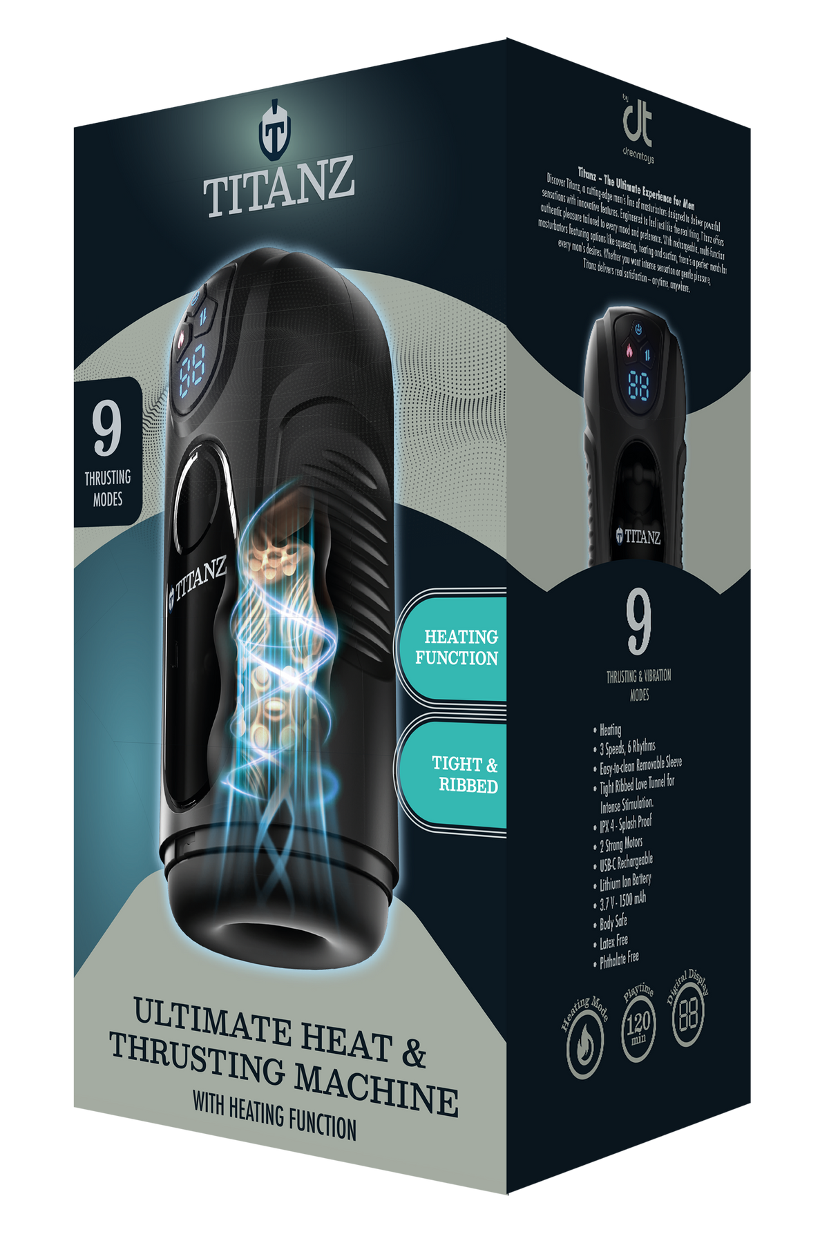 TITANZ Ultimate Heat & Thrusting Masturbator Machine