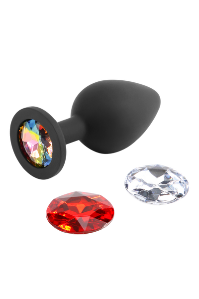NS Novelties Glams Xchange Medium Plug With 3 Changeable Gems