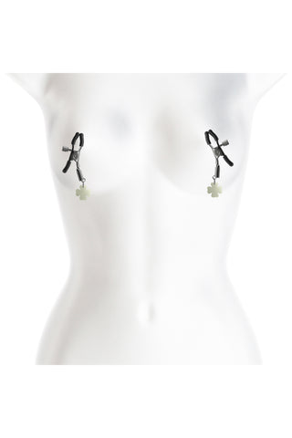 Bound Nipple Clamps Glow in the Dark Gunmetal