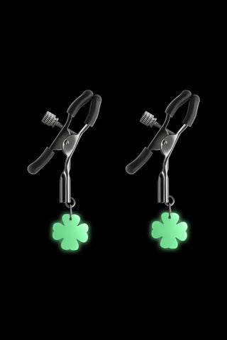 Bound Nipple Clamps Glow in the Dark Gunmetal