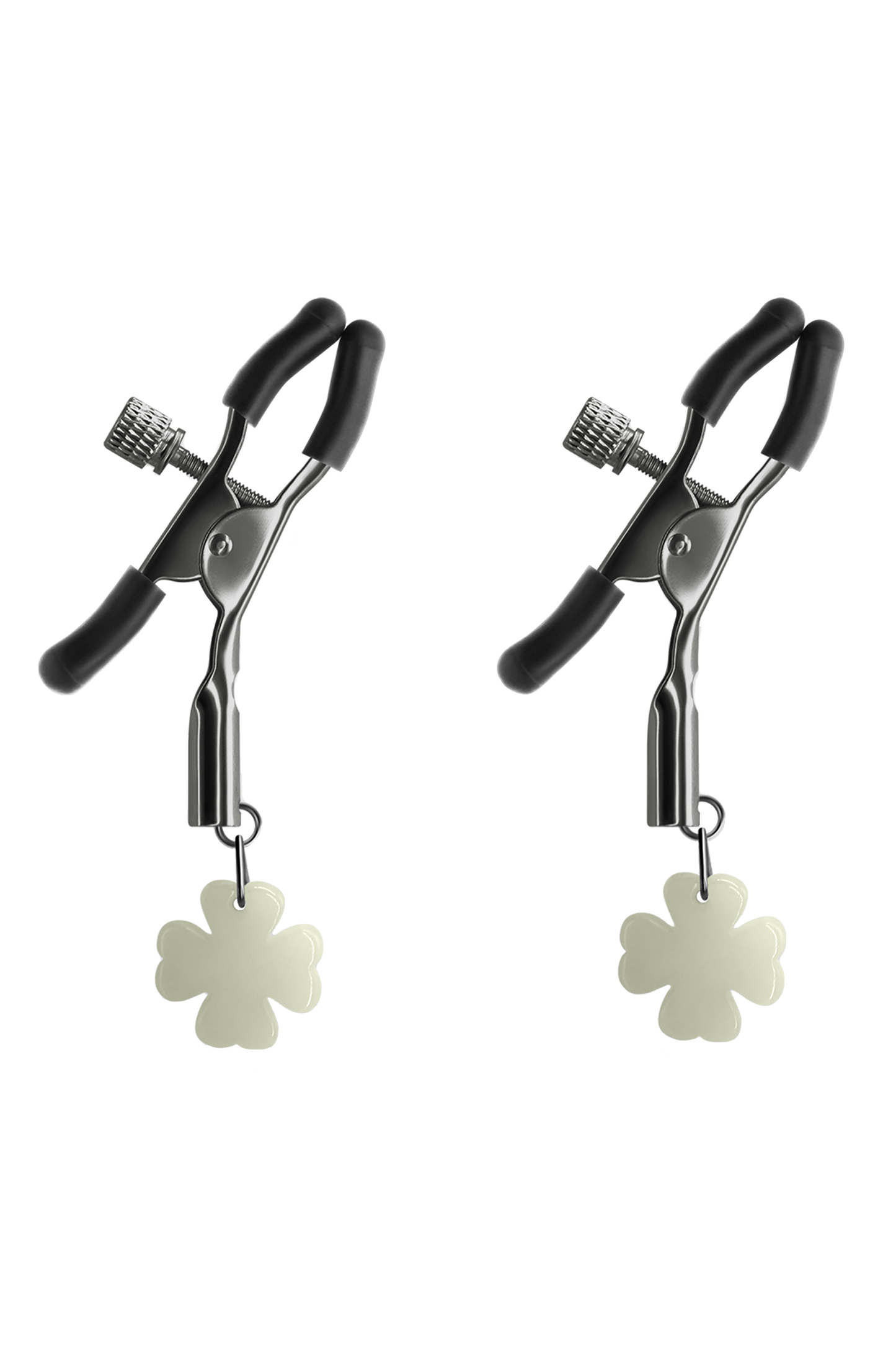 Bound Nipple Clamps Glow in the Dark Gunmetal