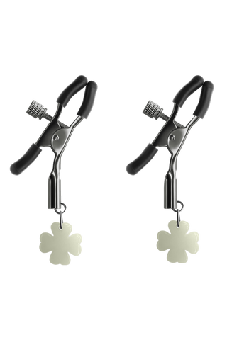 Bound Nipple Clamps Glow in the Dark Gunmetal