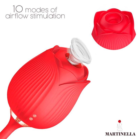 Martinella Airflow Rose And Thrusting Stimulator