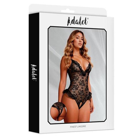 Adalet Irish Open Crotch Lace Once Piece Teddy