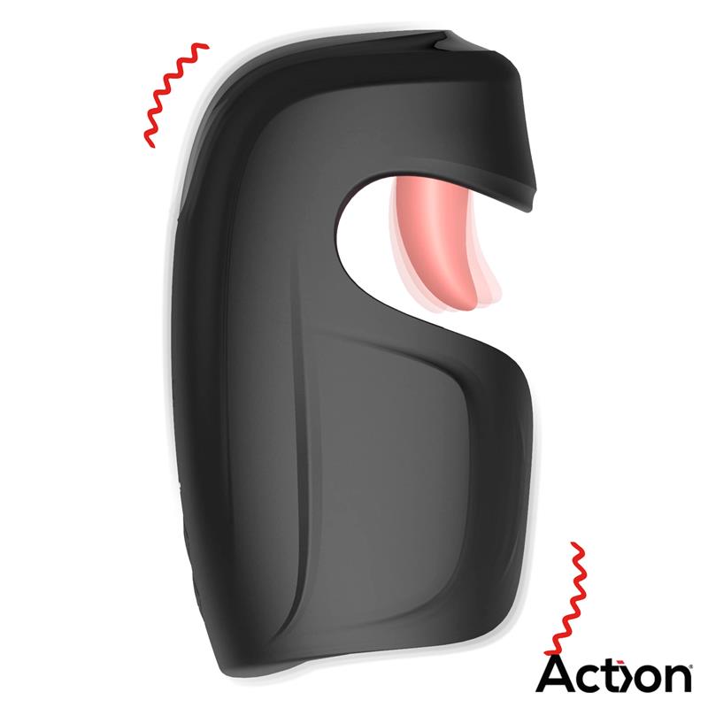 Action Kubex Vibrating, Pulsing And Licking Masturbator