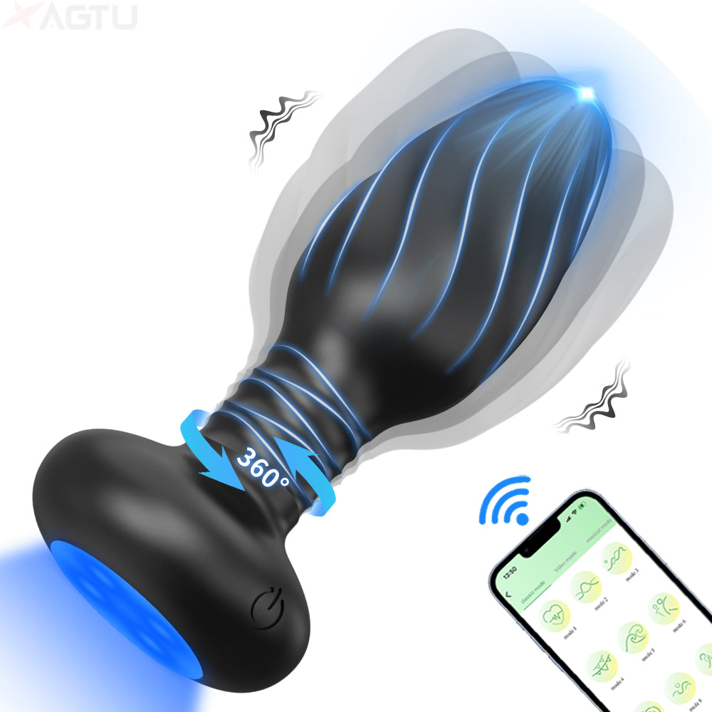 Loveangels Flashing Vibrating, Rotating Butt Plug With App Control