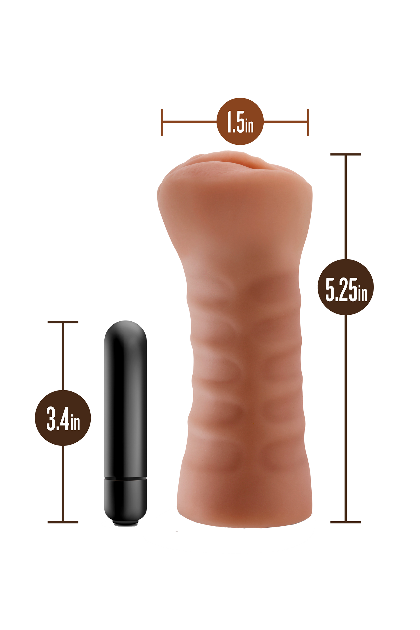 M for Men Sofia Mocha With Bullet Vibrator