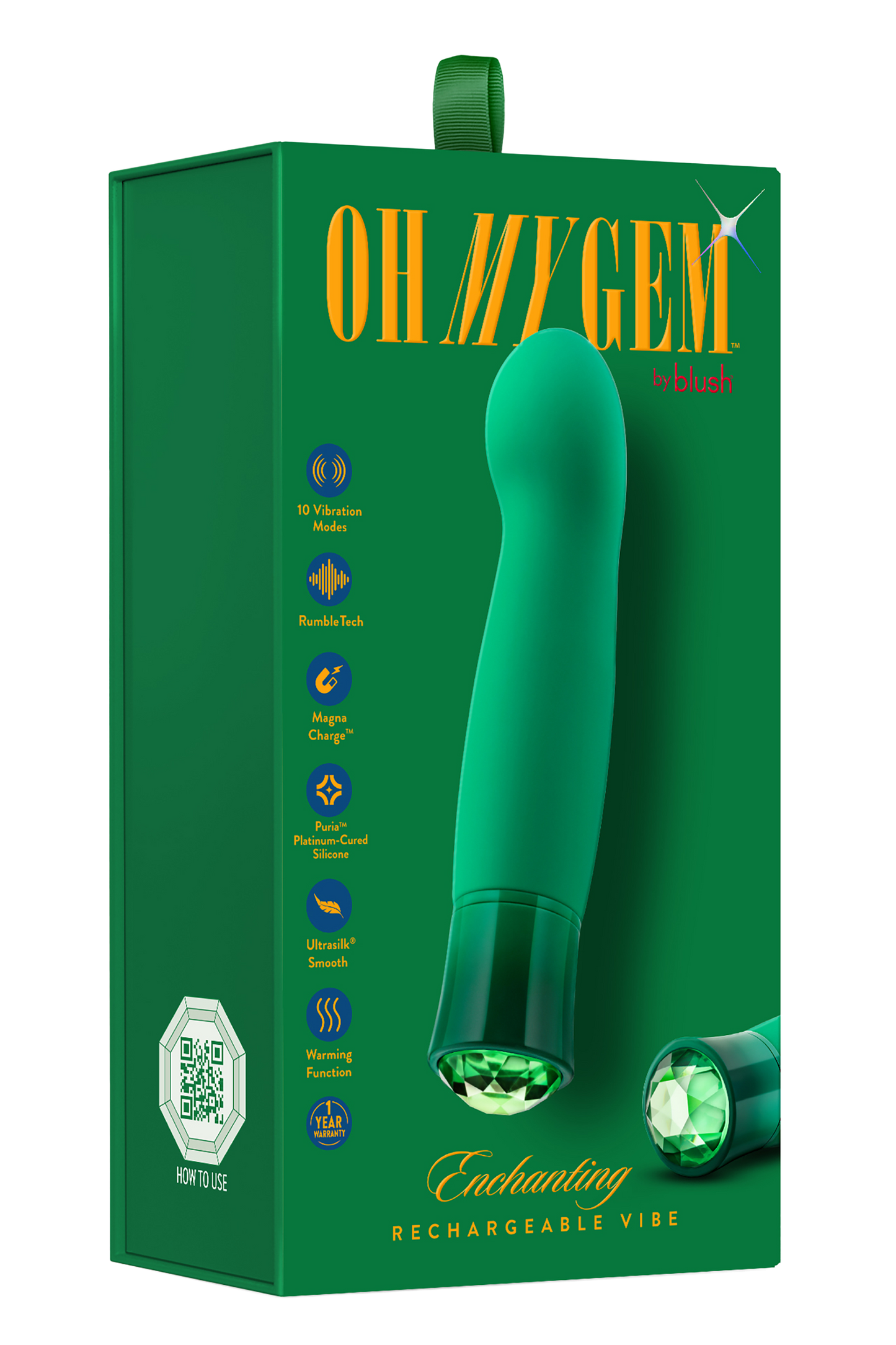 Oh My Gem Enchanting Emerald G-Spot Vibrator
