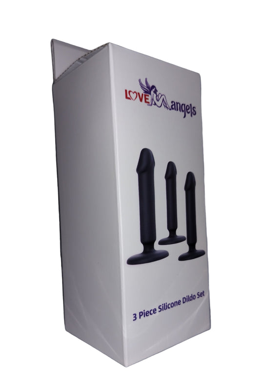 3 Piece Silicone Dildo Pack box