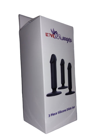 3 Piece Silicone Dildo Pack box