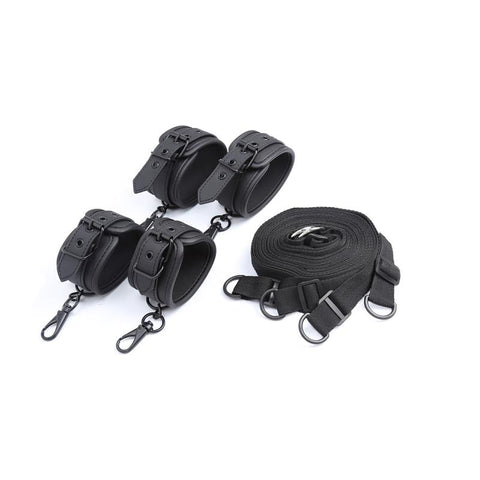 IntoYou Black Shadow Vegan Leather Bed Restraints