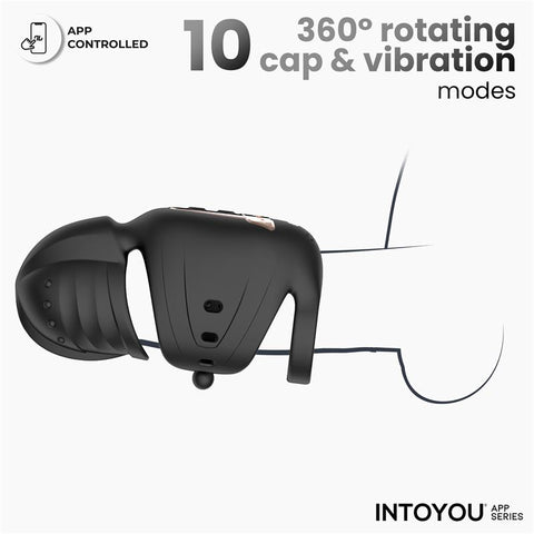 Into You App Series Zonte Rotating Cap Vibrating Masturbator with App
