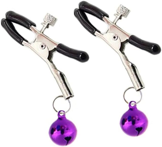 Loveangels Adjustable Nipple Clamps with Purple Bell