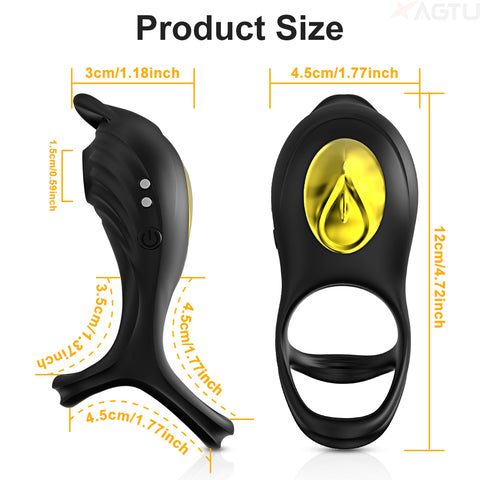 Loveangels Remote Vibrating Cock Ring With Air Pulse Stimulation