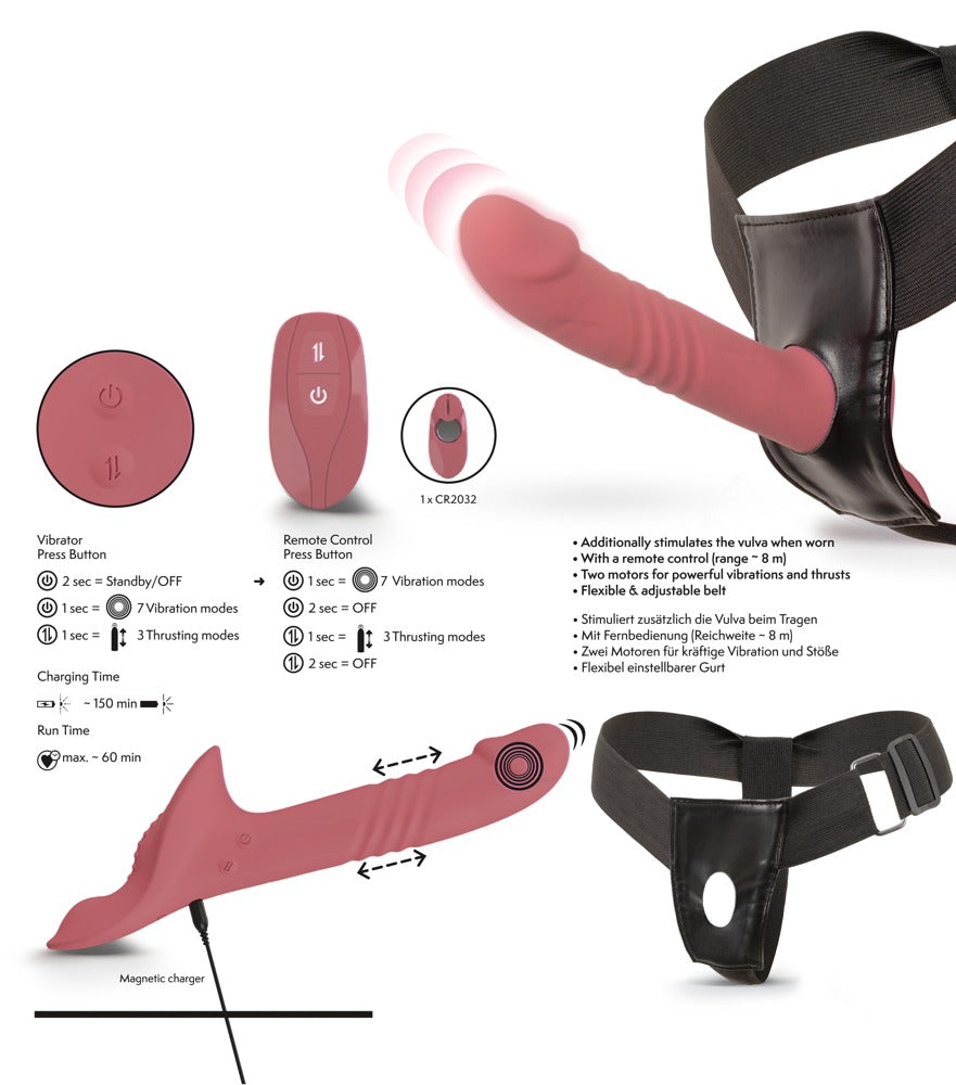 You2Toys Vibrating Strap-On Set with Remote Control