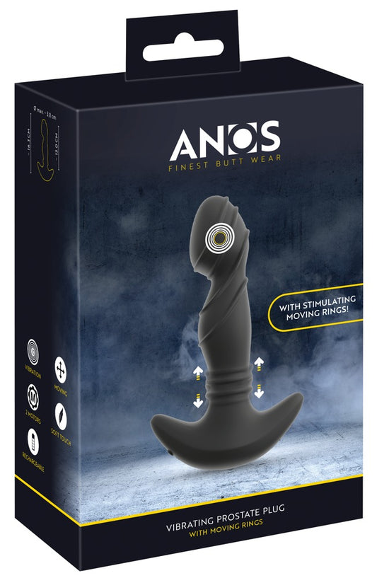 Anos Vibrating Prostate Plug with Moving Rings