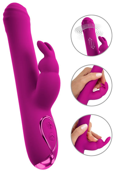 Sweet Smile Rabbit Vibrator With Rotation And Thrusting