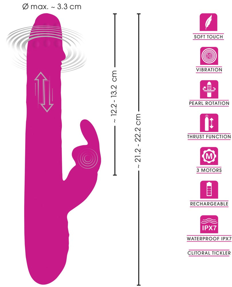 Sweet Smile Rabbit Vibrator With Rotation And Thrusting