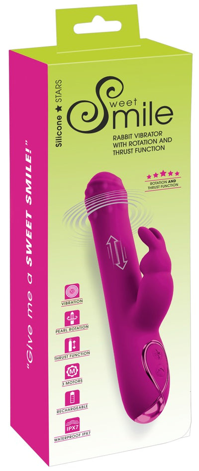 Sweet Smile Rabbit Vibrator With Rotation And Thrusting