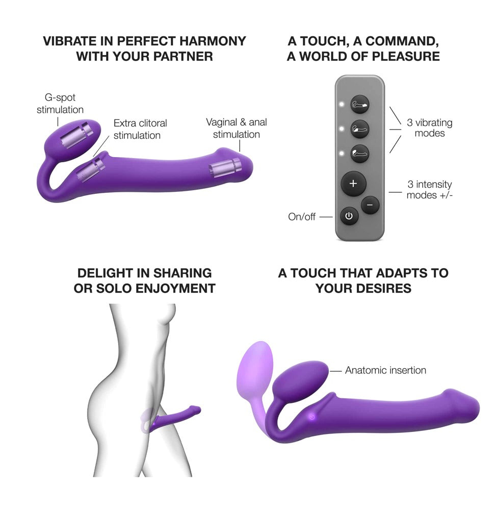 Strap-On-Me Vibrating Bendable Strapless Strap-On With Remote