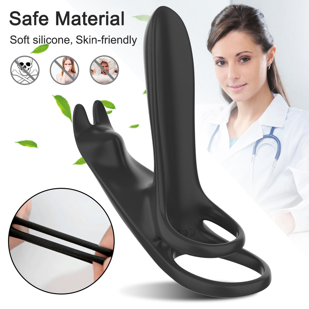 Loveangels Remote Control Double Vibrating Ring With Penis Holster