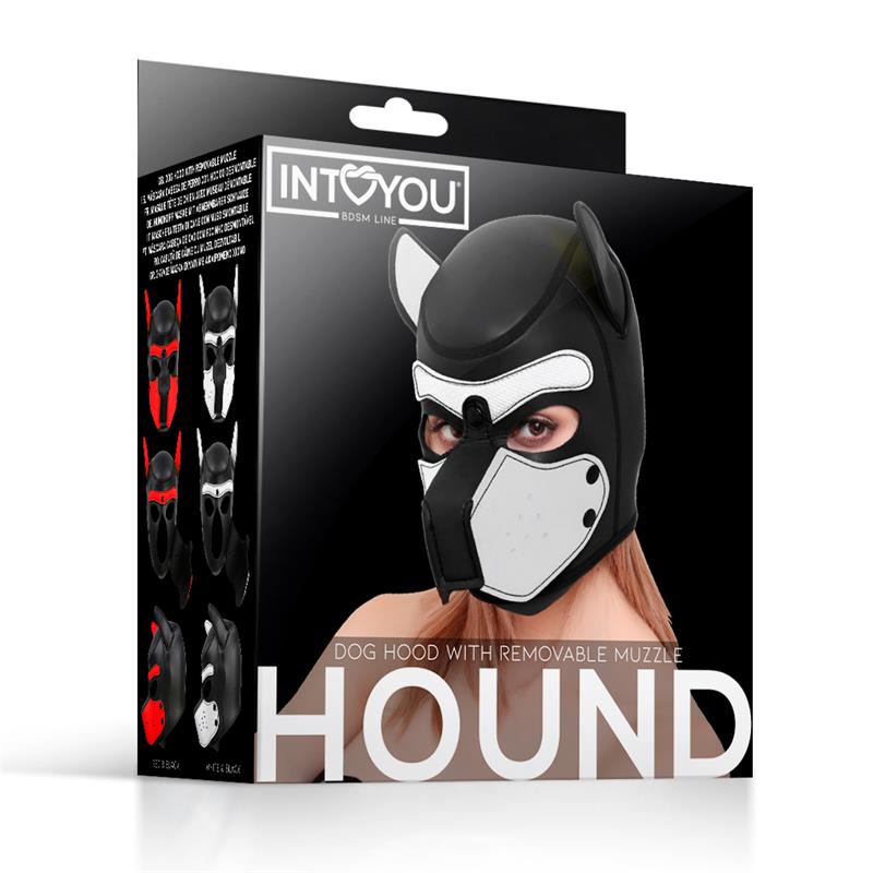 IntoYou Black And White Neoprene Dog Hound Hood
