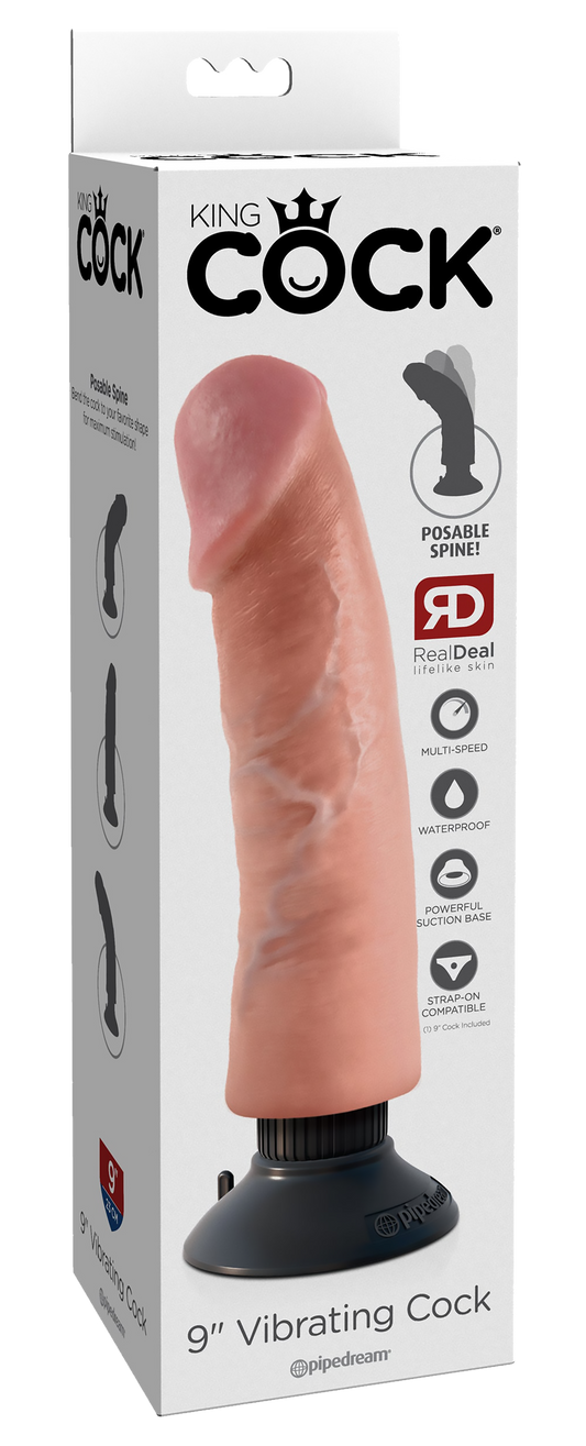 King Cock 9 Inch Vibrating Cock Light