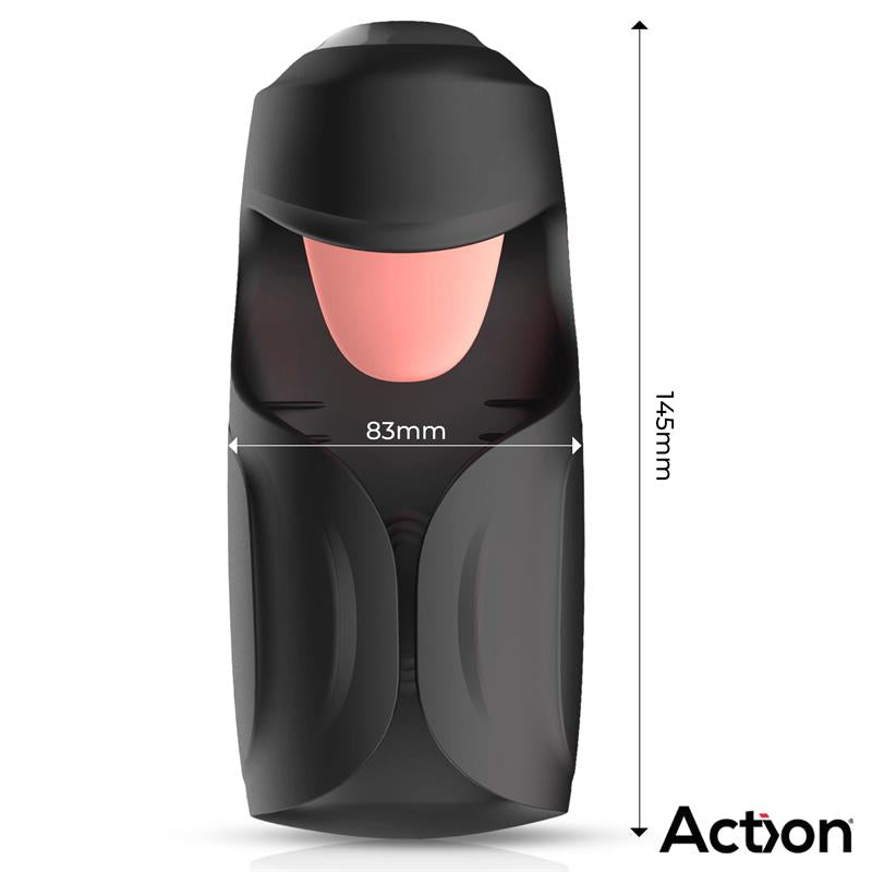 Action Kubex Vibrating, Pulsing And Licking Masturbator