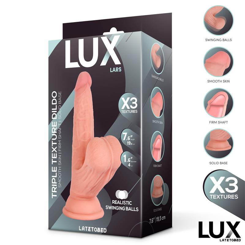 Lux Lars Triple Density 7.6Inch Dildo With Swinging Balls