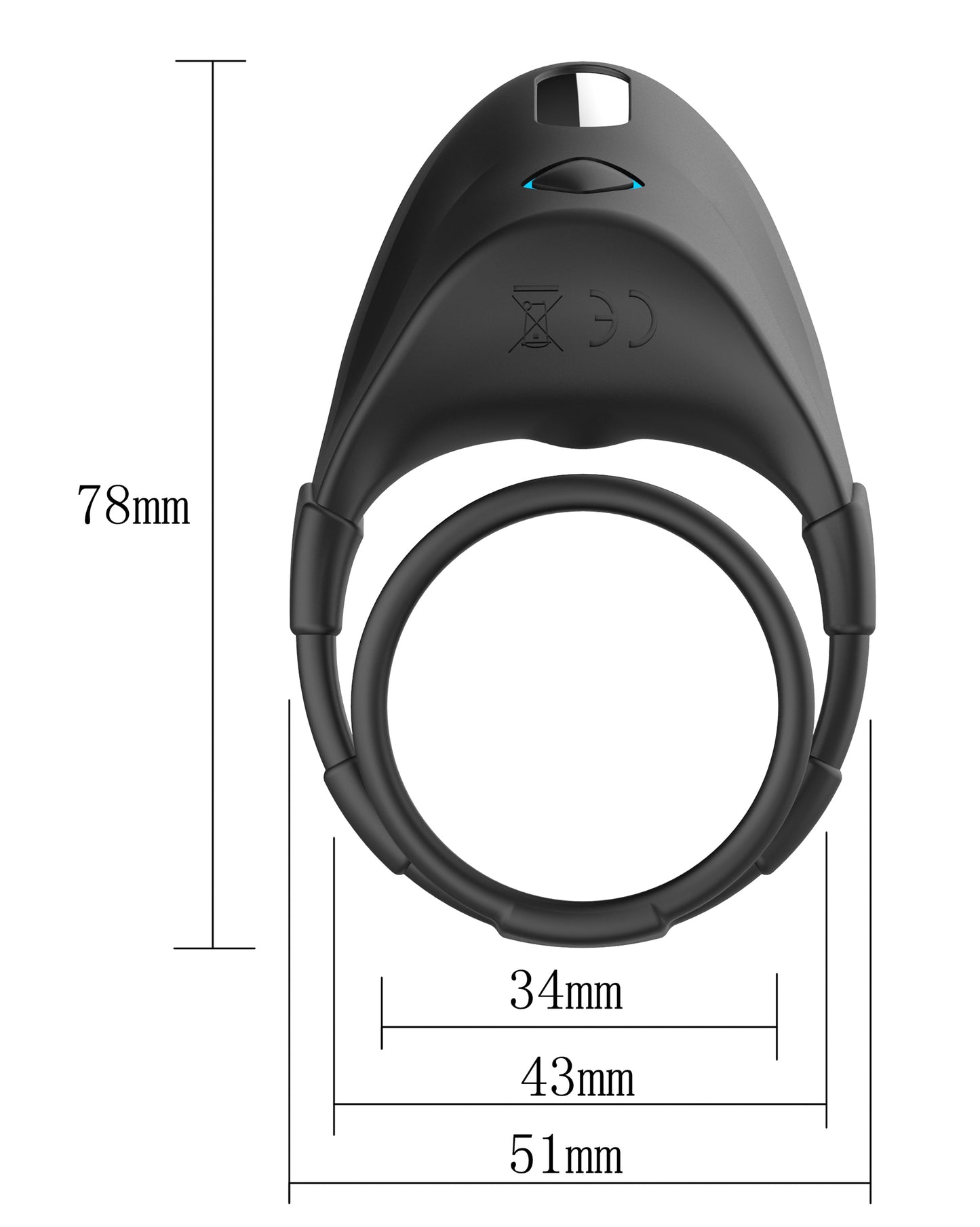 Forto F-48 Vibrating Perineum Double C-Ring