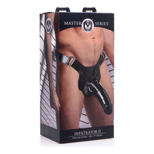 Master Series Infiltrator II - 9 Inch Hollow Strap-On
