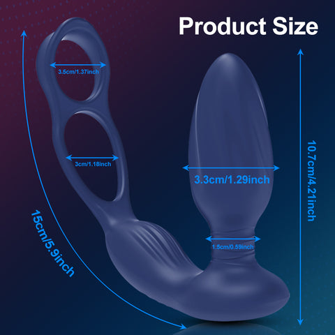 Loveangels App Control Vibrating Prostate Massager With Double Ring