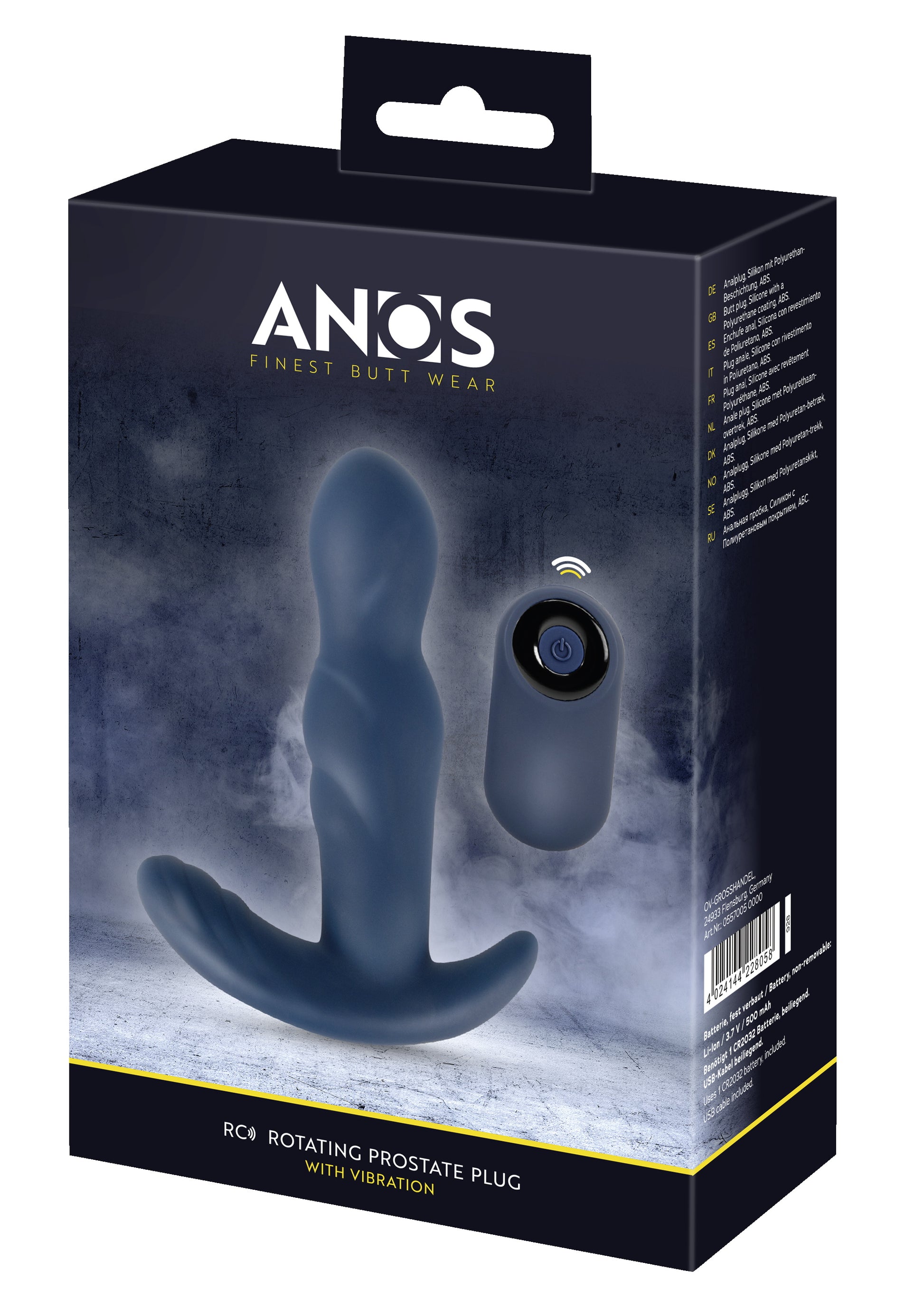 Anos Remote Control Rotating Prostate Plug with Vibration box