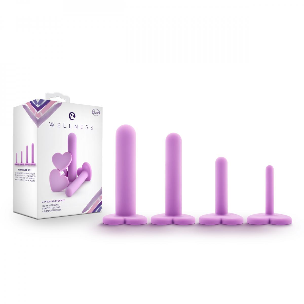 Wellness Silicone Vaginal Dilator Kit Purple
