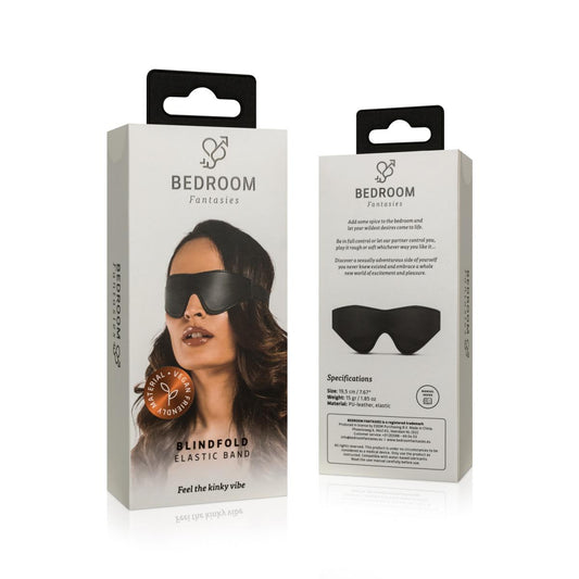 Bedroom Fantasies Faux Leather Blindfold box