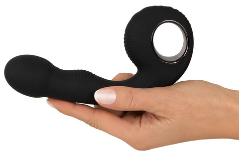 Black Velvets G & P Spot Vibrator in hand