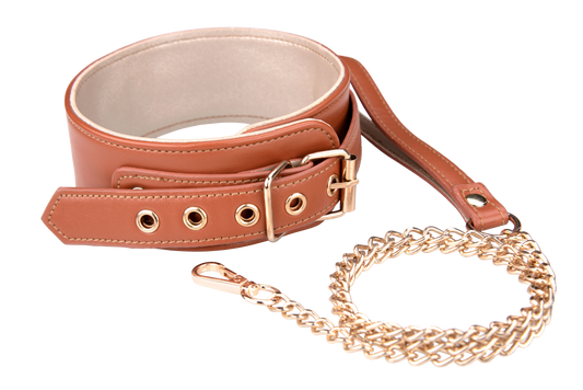 Blaze Elite Cognac Collar And Leash