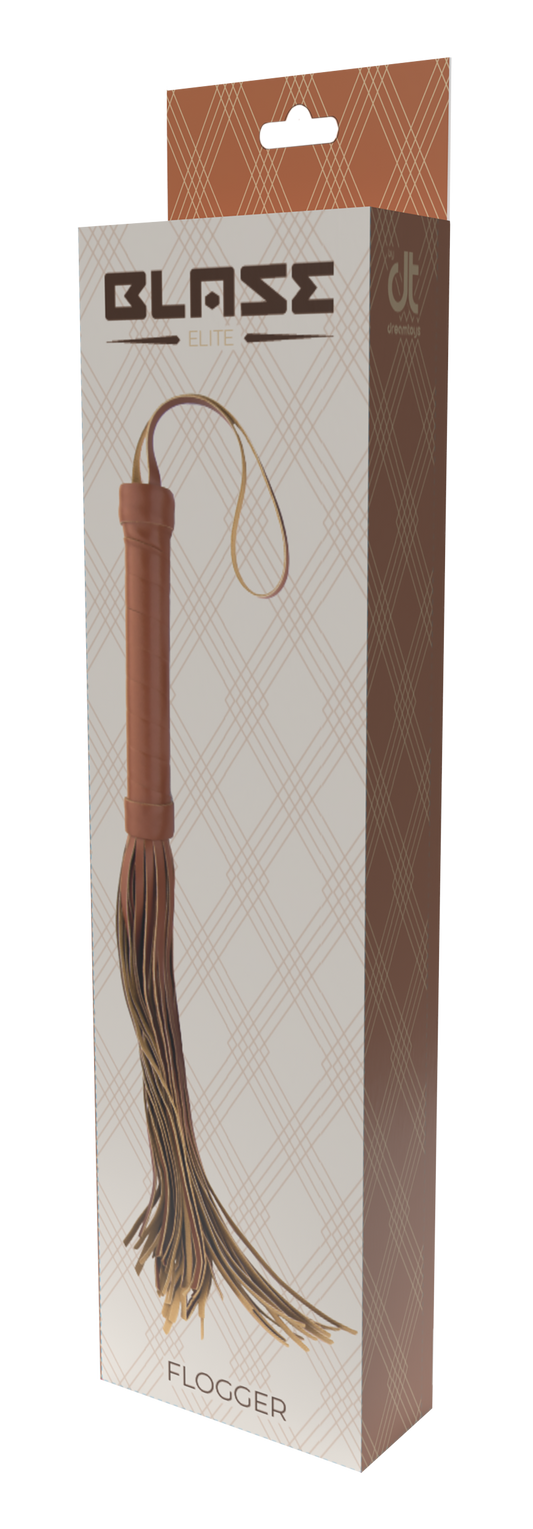 Blaze Elite Cognac Vegan Leather Flogger box