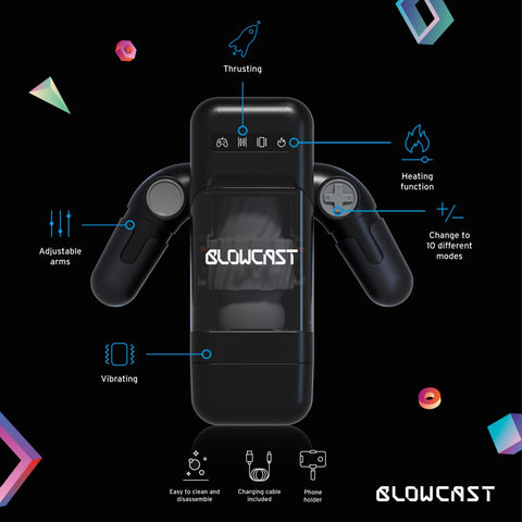 Blowcast Blowbot Automatic Masturbator diagram